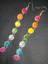 Load image into Gallery viewer, LEATHER Chakra Khan "Love is Love" Handcrafted Earrings