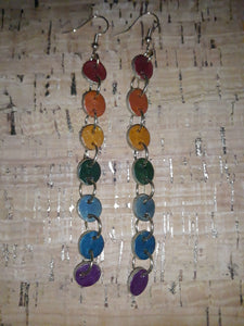 LEATHER Chakra Khan "Love is Love" Handcrafted Earrings