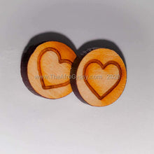 Load image into Gallery viewer, Wood Stud Earrings