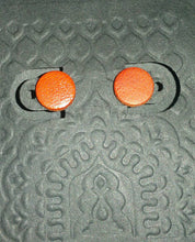 Load image into Gallery viewer, Sterling Silver Posts and Leather DOT Stud Earrings
