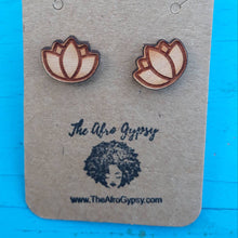 Load image into Gallery viewer, Wood Stud Earrings