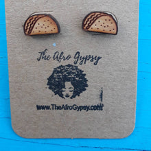 Load image into Gallery viewer, Wood Stud Earrings