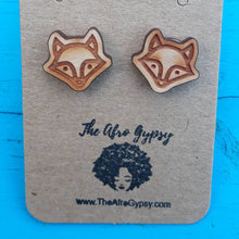Load image into Gallery viewer, Wood Stud Earrings
