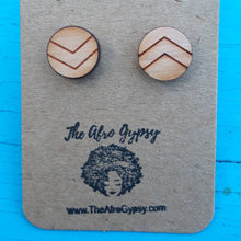 Load image into Gallery viewer, Wood Stud Earrings