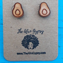 Load image into Gallery viewer, Wood Stud Earrings