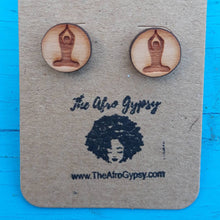 Load image into Gallery viewer, Wood Stud Earrings