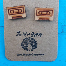 Load image into Gallery viewer, Wood Stud Earrings