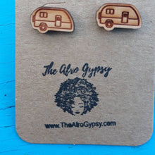 Load image into Gallery viewer, Wood Stud Earrings