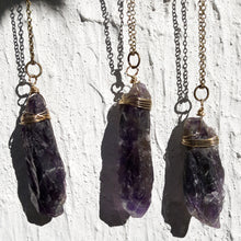 Load image into Gallery viewer, Large Amethyst Pendant Necklace
