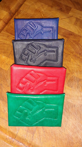 Power to the People Leather Business Card Holder/Wallet