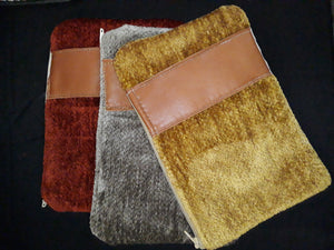 UP-Cycled Linen and Chenille Clutch