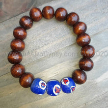 Load image into Gallery viewer, Unisex African Bead Bracelets paired with Lava or Wood Beads
