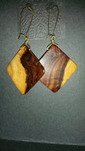 Load image into Gallery viewer, Upcycled Square Wood Earrings

