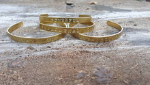 Load image into Gallery viewer, Brass Hand-Stamped Power Bracelet
